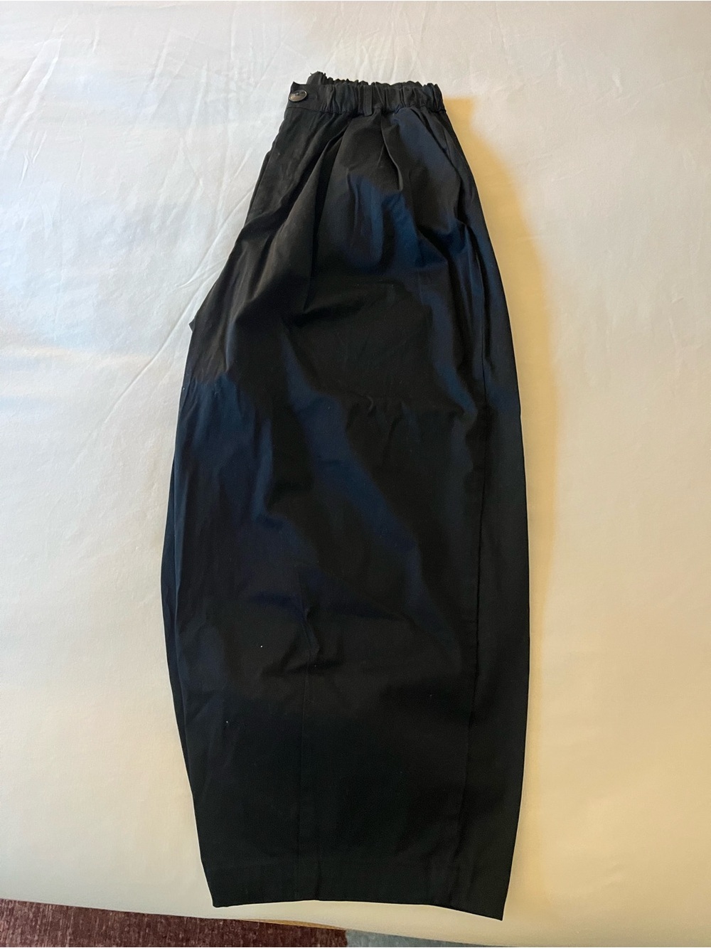 Maeve Black Elastic-Waist Midi Skirt